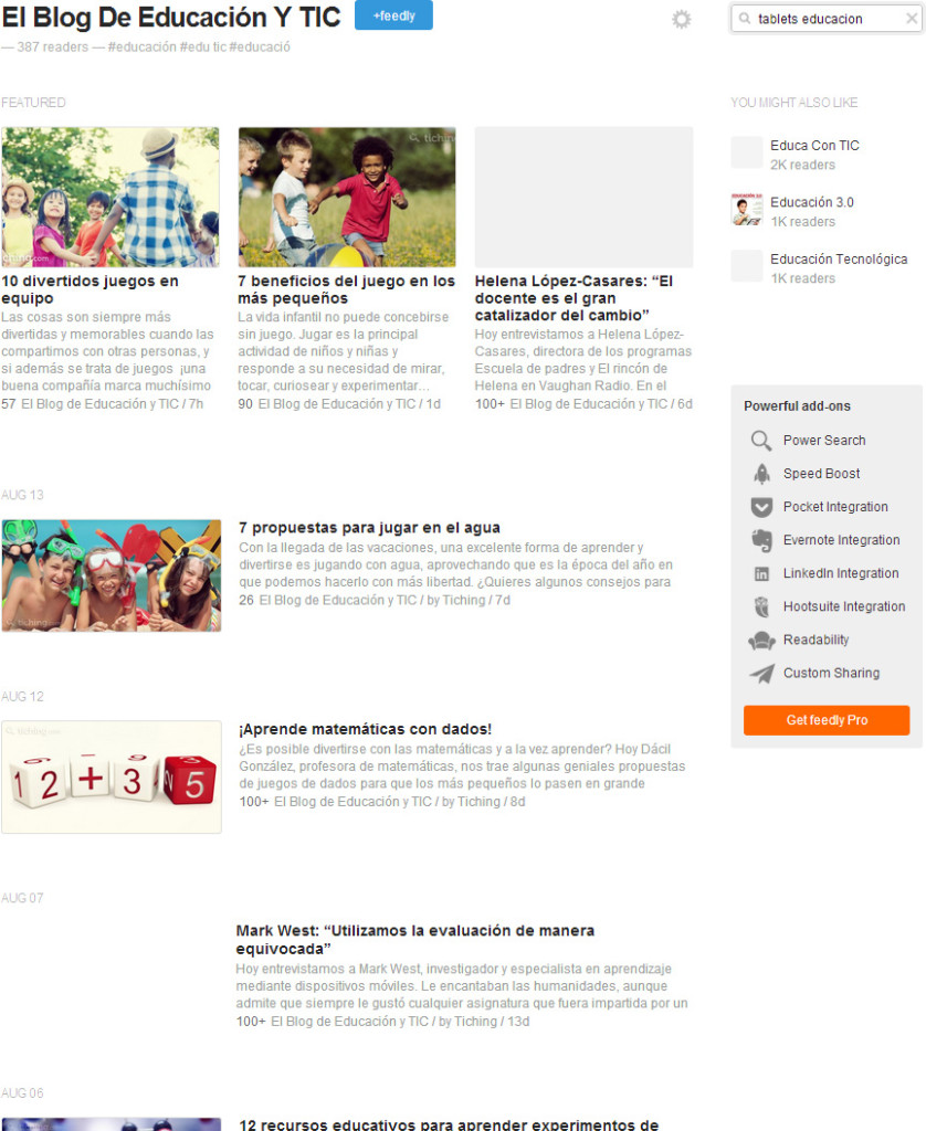feedly_elblogdeeducacionytic